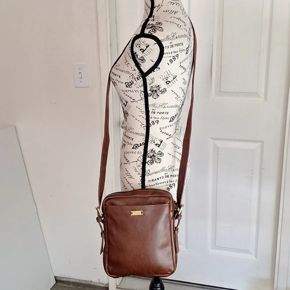 Hide Sign Leather Crossbody Messenger Bag